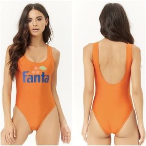 New Fanta graphic one piece swimsuit